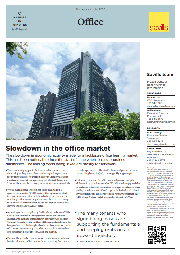 Singapore Office Briefing Q2 2023