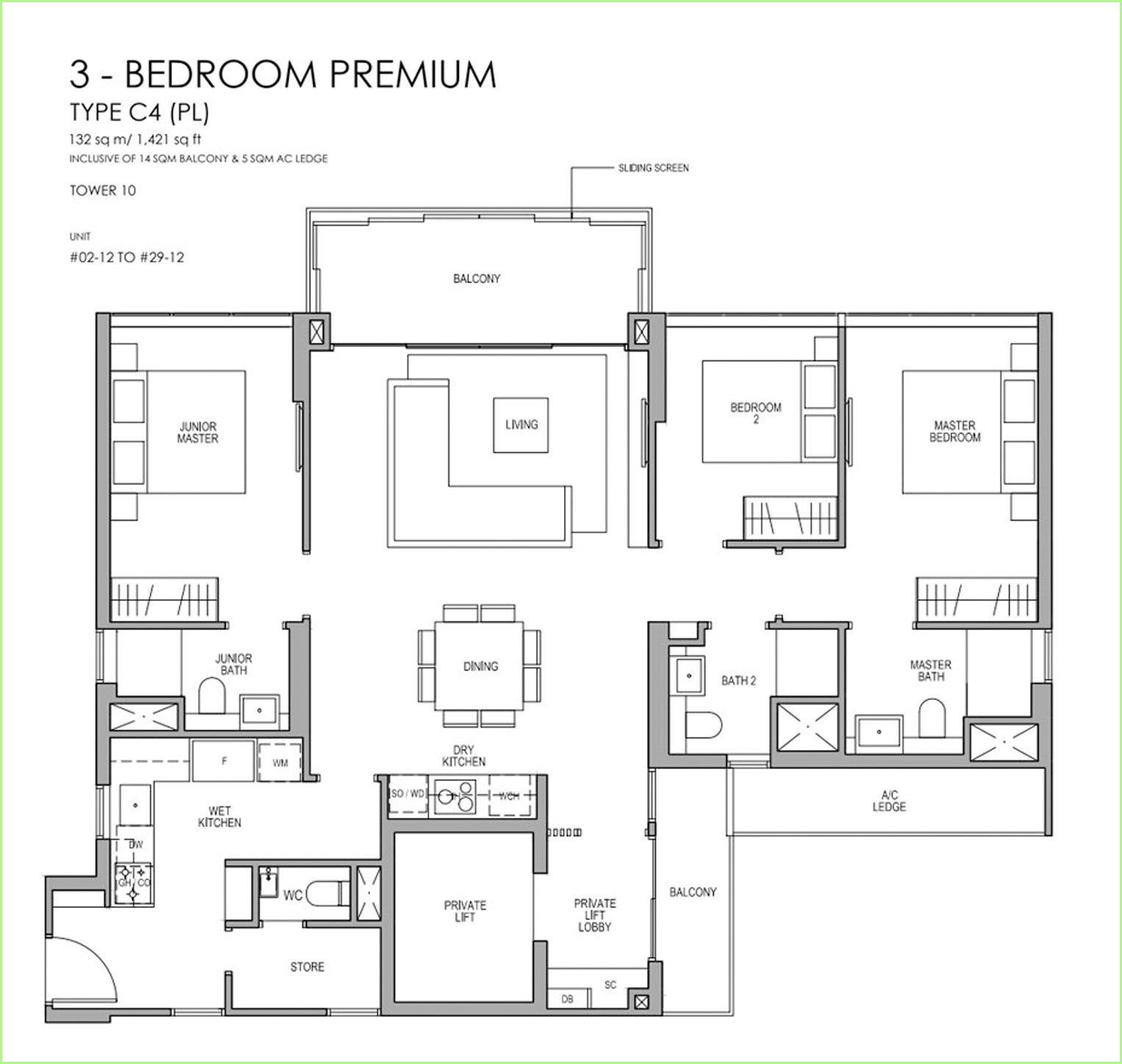Martin Modern - 3 Bedroom Premium ( #04-12) for Sale