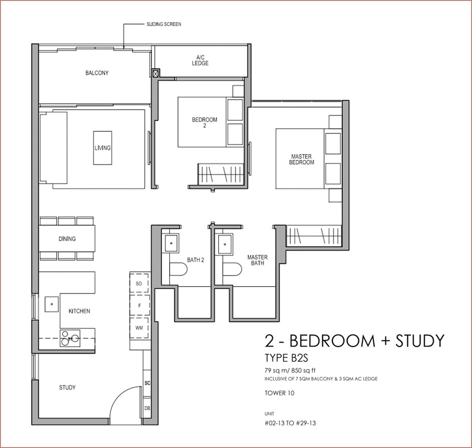 Martin Modern - 2 + 1 Bedroom (#26-13) for Sale